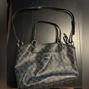 Coach Peyton Black & Grey shoulder bag